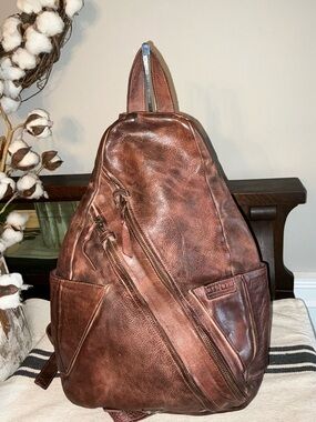 Bed Stu Leather Tommie Backpack Teak Rustic MSRP $345